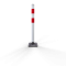 KICKBACK  bollard |  60 mm | with ground plate for plugging | white with red reflecting stripes